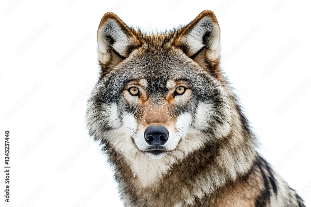 Fototapeta premium a wolf isolated on white background