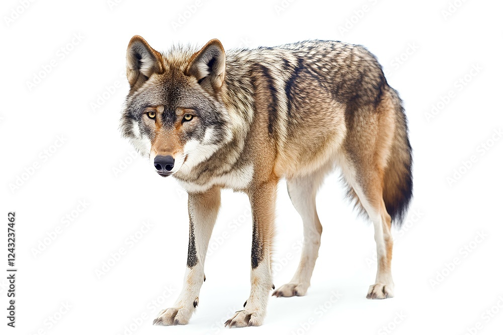 Fototapeta premium a wolf isolated on white background