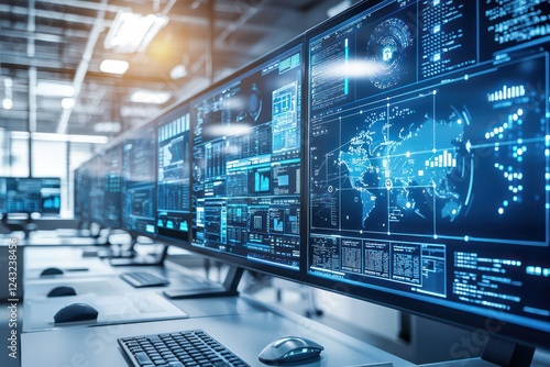 Sleek control room using AI to combat phishing threats effectively and in real time.