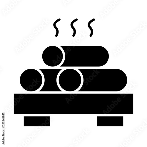 spring roll glyph icon