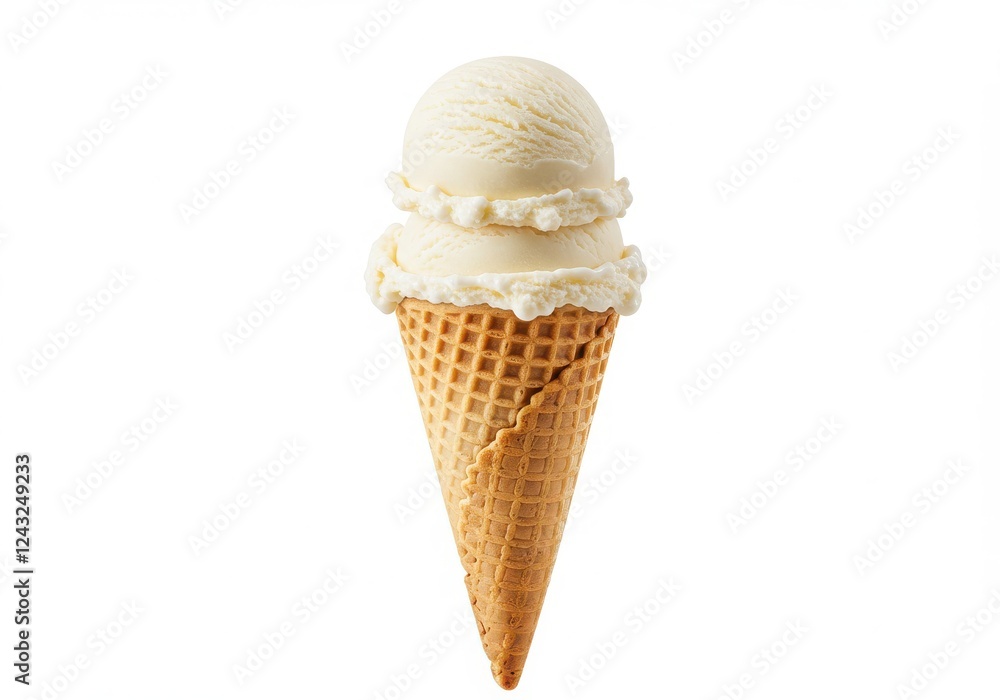 Ice cream cone isolated on White transparent background Ice cream cone isolated on White transparent background