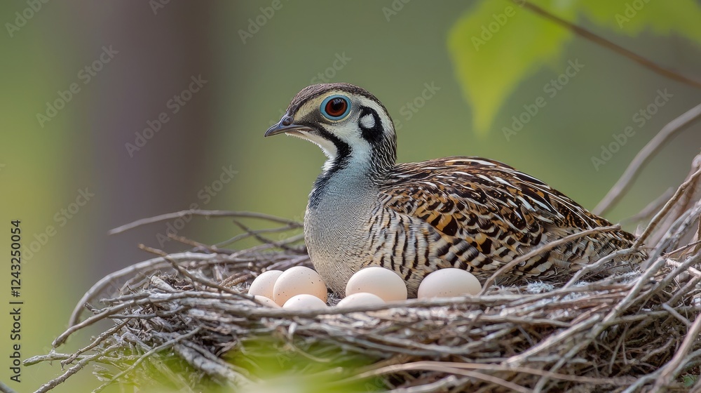 Avian Mother Protecting Eggs in Nest: Wildlife Photography Avian Mother Protecting Eggs in Nest: Wildlife Photography