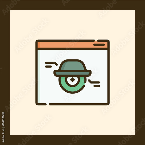 Spyware Detection Icon: Digital Surveillance Alert