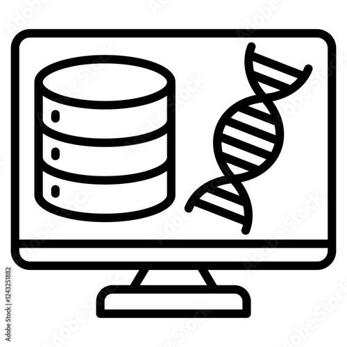 bioinformatics data base single icon