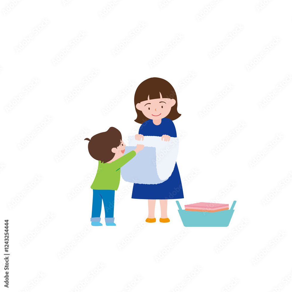 help with the housework 2: 2 fold the washing help with the housework 2: 2 fold the washing