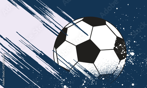 Grunge soccer balls. Vector illustration of real soccer ball prints with splashes for your football poster, flyer or banner design