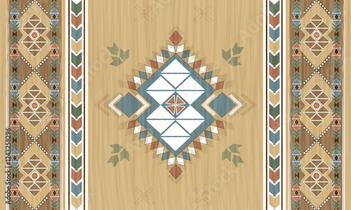 Navajo tribal vector seamless pattern,Ethnic south western decor style, Boho geometric ornament, Vector seamless pattern. 