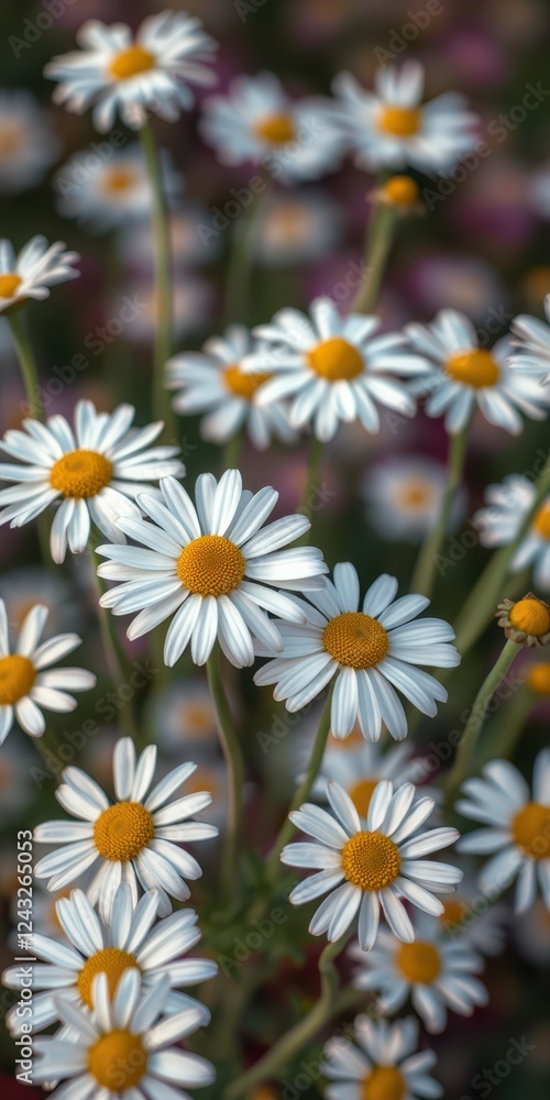 Bright daisies bloom in a vibrant garden showcasing nature's beauty during springtime Bright daisies bloom in a vibrant garden showcasing nature's beauty during springtime