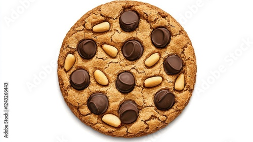 A delicious chocolate chip and pine nut cookie photo