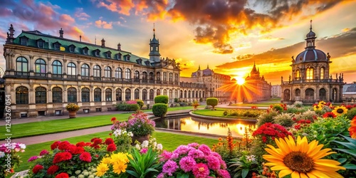 Wallpaper Mural Baroque Dresden Zwinger Palace Double Exposure Dreamy Fairytale Architecture Stock Photo Torontodigital.ca