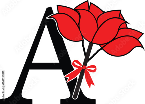 letter A. flower letters. Vintage ornament initial Alphabet vector file download | Any changes can be possible