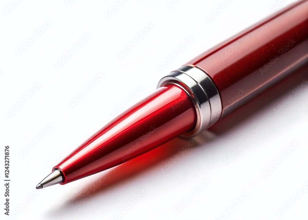 Blood Red Ink Pen on White Background - Copy Space for Text Blood Red Ink Pen on White Background - Copy Space for Text
