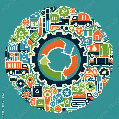Wallpaper Mural and logos of Initiatives that create jobs in the recycling secto Torontodigital.ca