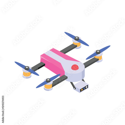 Icon of a drone with IoT capabilities for remote control.