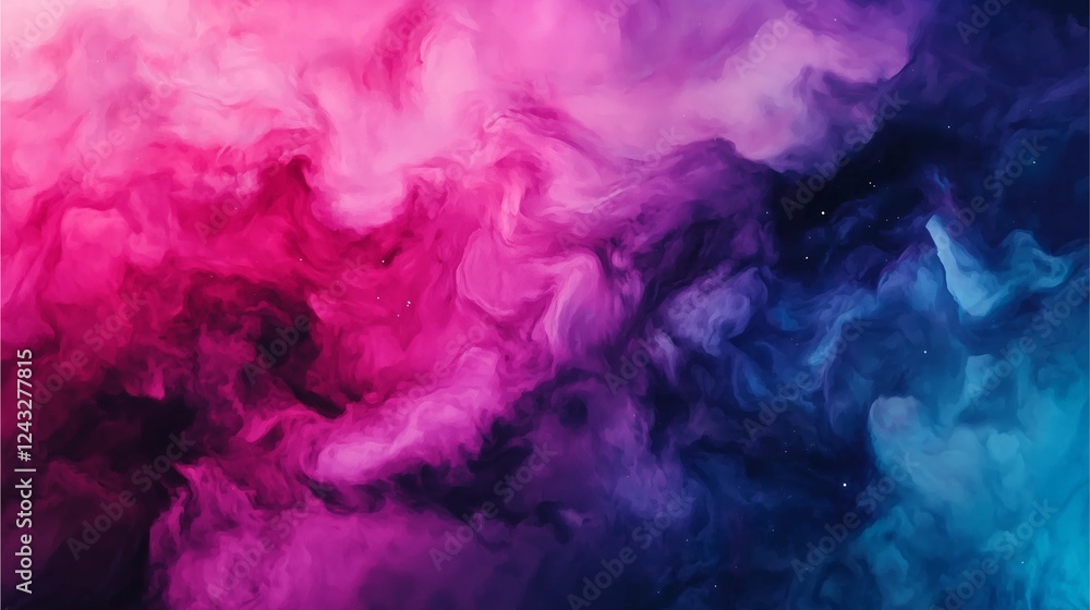 Fototapeta premium A vibrant abstract swirl of pink, purple, and blue hues, creating a dynamic and colorful background.