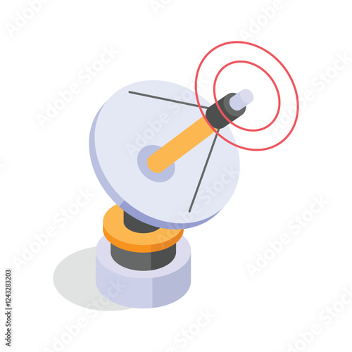 Take your hands on this amazing icon of satellite dish in trendy design style