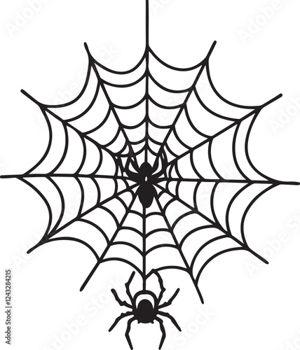 spider web silhouette vector designs