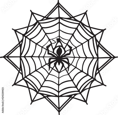 spider web silhouette vector designs