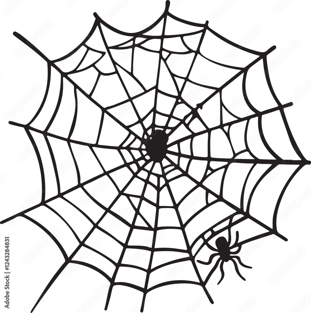Fototapeta premium spider web silhouette vector designs