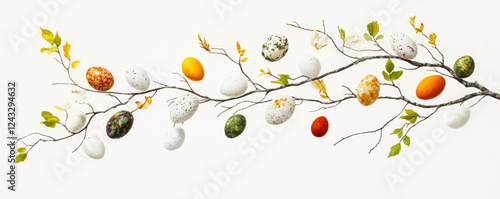 Wallpaper Mural Artistic Easter Eggs on Branches with Elegant Spring Decor Torontodigital.ca