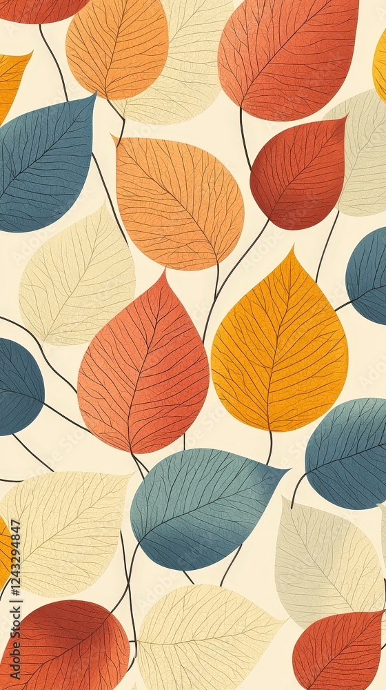 Fototapeta premium Vibrant Leaf Patterns for Autumn Decor Inspiration
