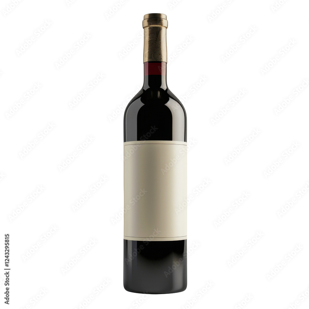 dark wine bottle with blank label, showcasing its elegant shape and rich color. Perfect for wine enthusiasts and events dark wine bottle with blank label, showcasing its elegant shape and rich color. Perfect for wine enthusiasts and events