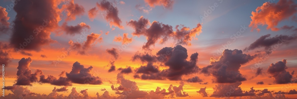 Fototapeta premium The image showcases a dramatic sunset