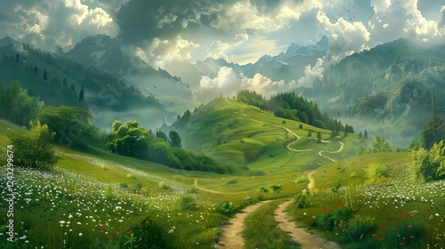 panorama of the mountains