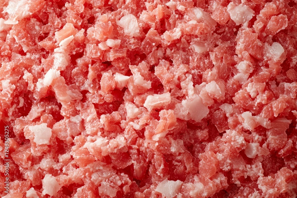 Close-up of minced meat texture in pink shades. Neural network AI generated Close-up of minced meat texture in pink shades. Neural network AI generated