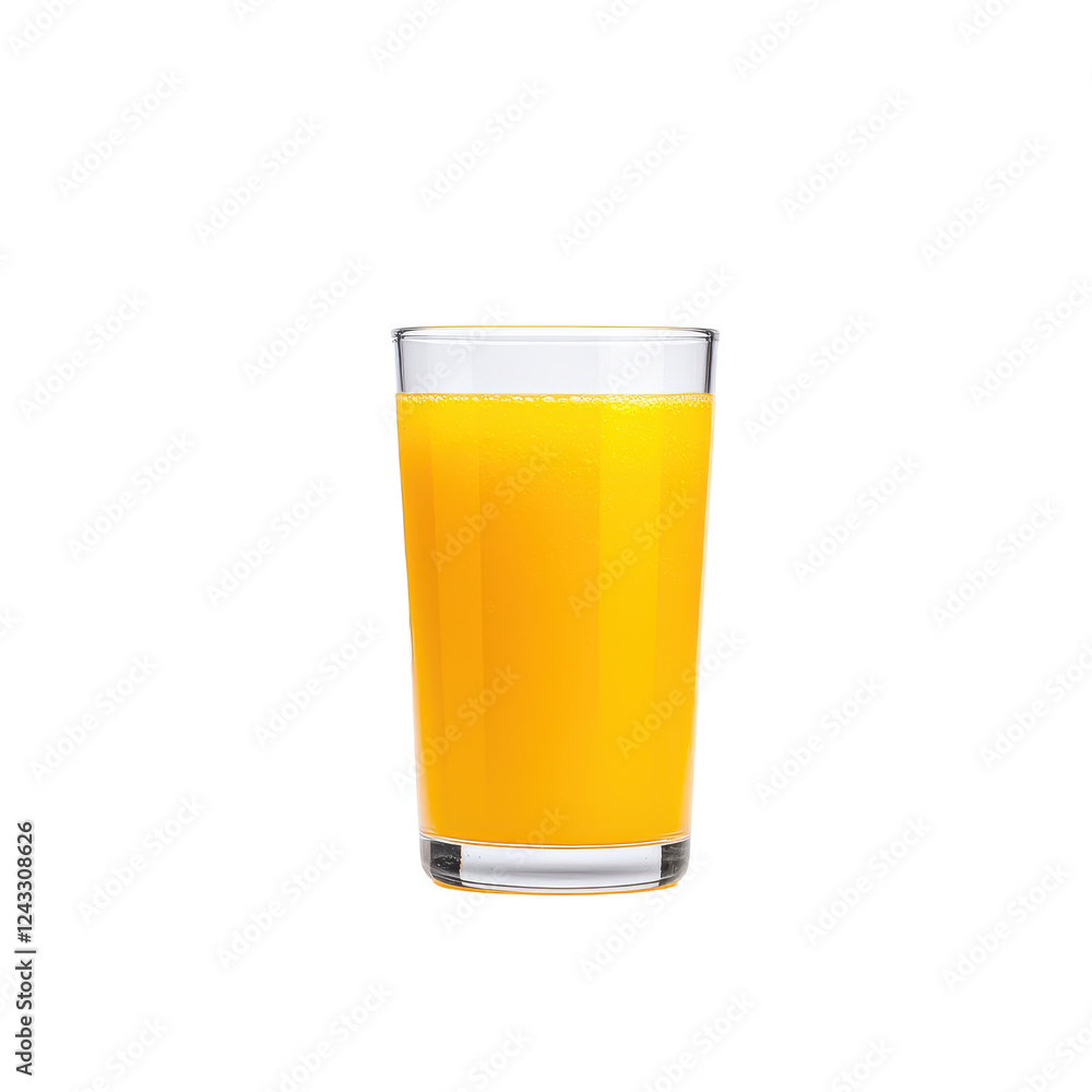 Fresh orange juice in a clear glass on isolated background. Fresh orange juice in a clear glass on isolated background.