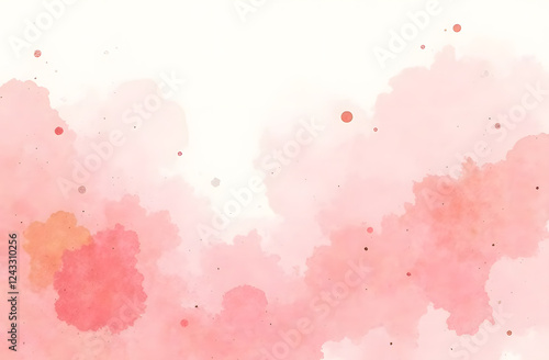Abstract design, background, texture, minimalist style,  watercolour background in  pastel colors of red, pink and gold, watercolor-style, hand drawing