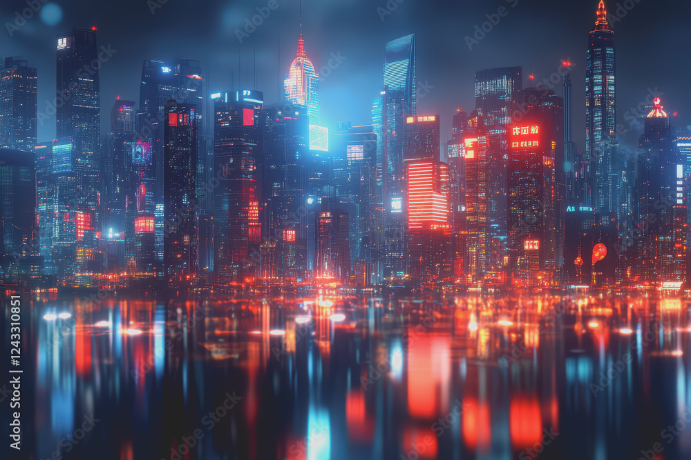 A modern city with a wireless network connection concept and cityscape. Technology concept. A modern city with a wireless network connection concept and cityscape. Technology concept.