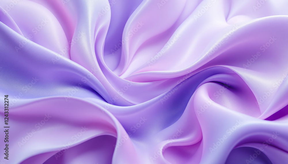 Obraz premium Soft Lavender and Purple Silk Draped Fabric