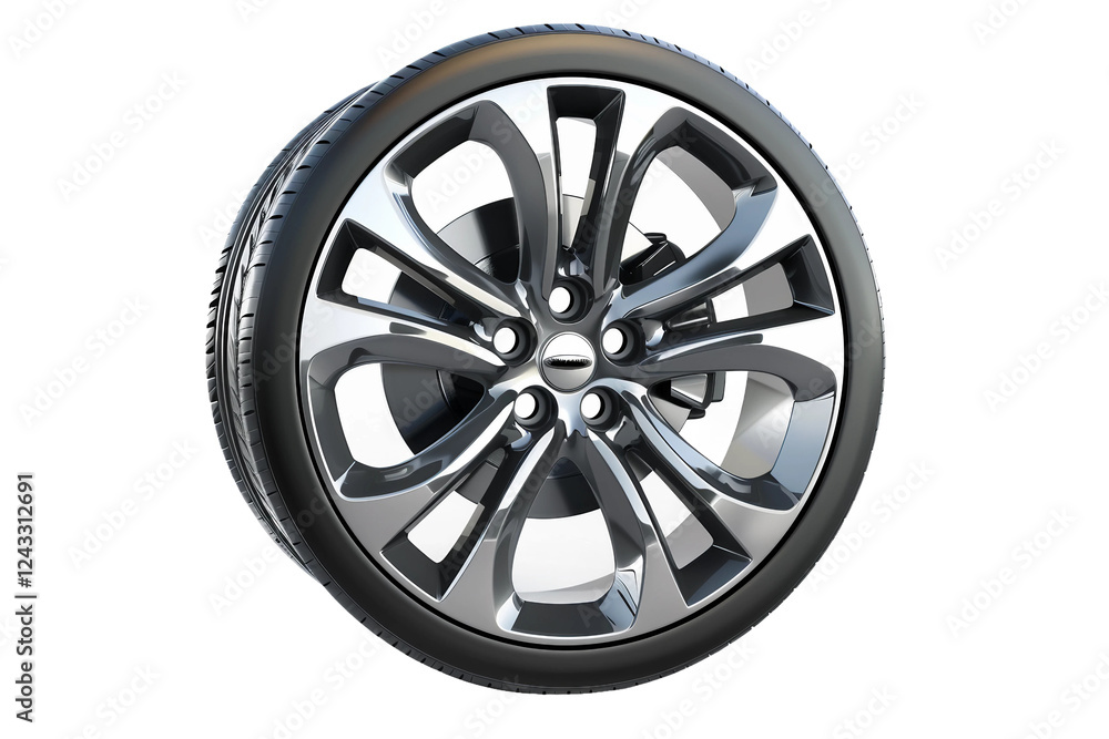 Rugged SUV Alloy Wheel Rim Built for Durability and Style Isolated on Transparent Background Rugged SUV Alloy Wheel Rim Built for Durability and Style Isolated on Transparent Background