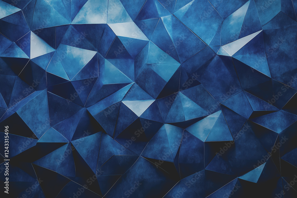 Fototapeta premium Abstract Background Abstract Dark Blue Background Polygon luxury background and modern background.