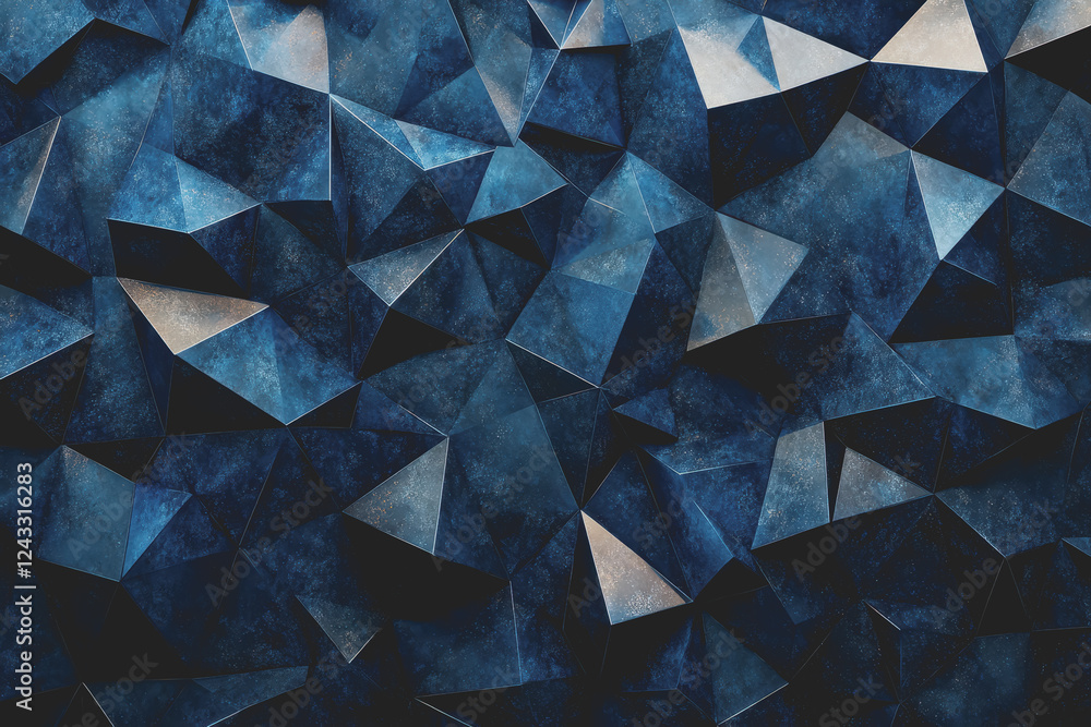 Fototapeta premium Abstract Background Abstract Dark Blue Background Polygon luxury background and modern background.