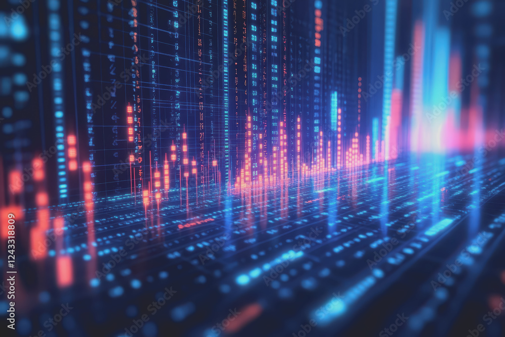 Abstract background Digital data financial investment and trading graph chart. Abstract background Digital data financial investment and trading graph chart.