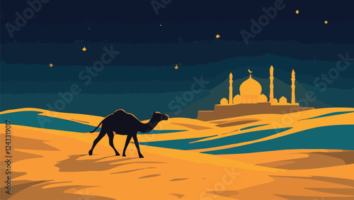camel in the desert