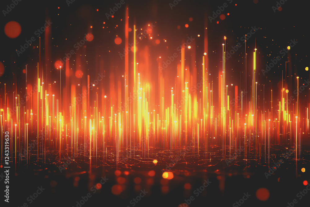 Fototapeta premium Abstract background Digital data financial investment and trading graph chart.