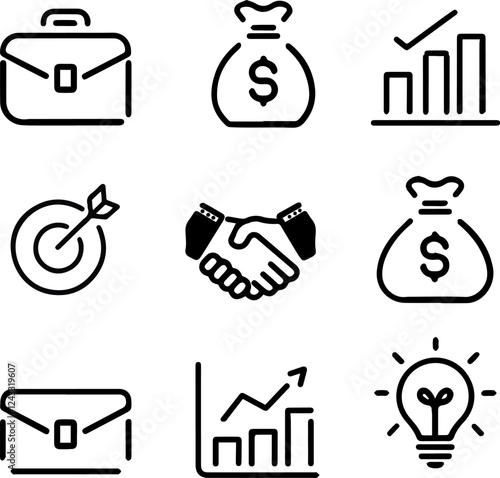 Business icon for creative graphics design