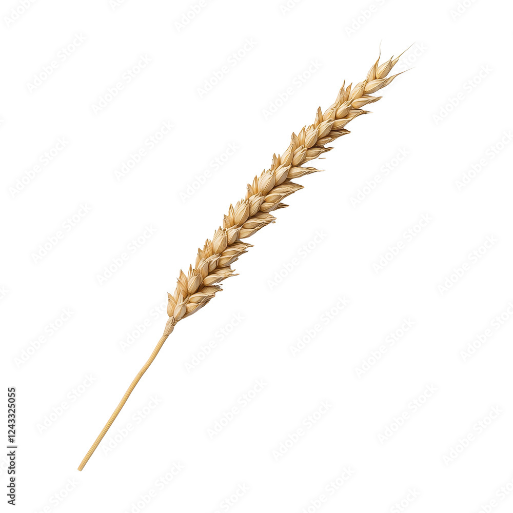 Wheat stalk on a white isolated background. Wheat stalk on a white isolated background.
