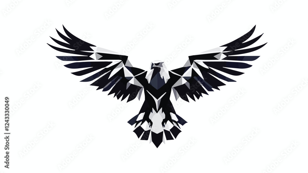 Obraz premium eagle with wings vector illustration