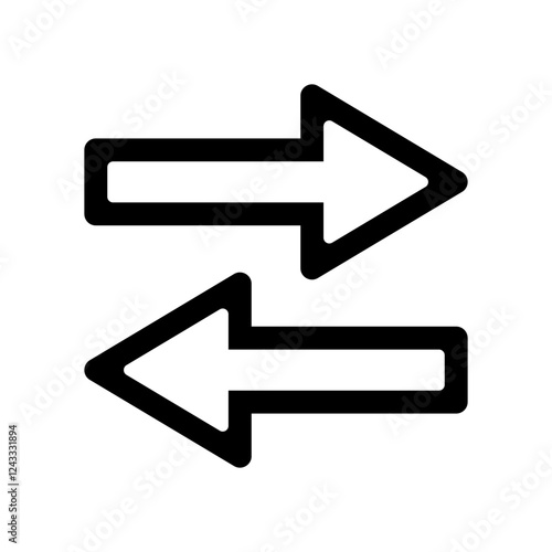 双方向の矢印のアイコンイラスト