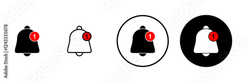 Bell icon vector. Notification sign and symbol for web site design