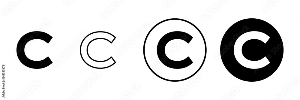 Copyright icon vector. copyright sign and symbol Copyright icon vector. copyright sign and symbol