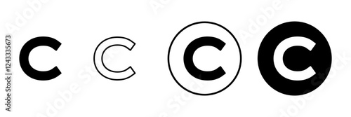 Copyright icon vector. copyright sign and symbol