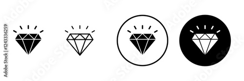 Diamond icon vector. diamond gems sign and symbol