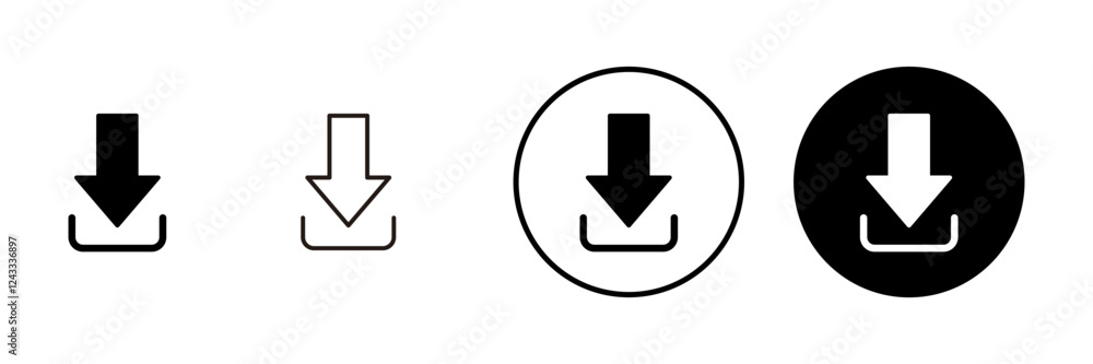 Download icon vector. Download sign and symbol Download icon vector. Download sign and symbol