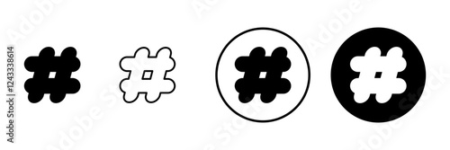 Hashtag icon vector. hashtag sign and symbol
