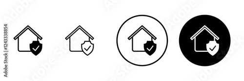 home insurance icon vector. home protection sign and symbol